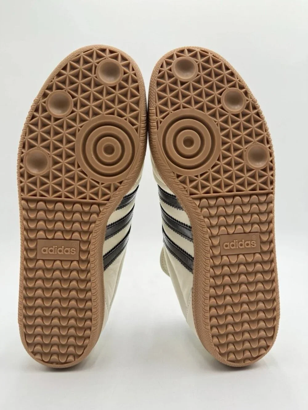 Women's Adidas Originals Samba Long Tongue Shoes - Cream White Black Gum JP6143 - Picture 8 of 14